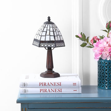 Carter Tiffany Style 12" LED Table Lamp - JONATHAN Y